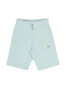 Off-White Kids short de sport en coton à logo imprimé - Bleu