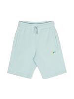 Off-White Kids short de sport en coton à logo imprimé - Bleu - thumbnail