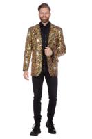 Pailletten Blazer Heren Zwart/Goud/Zilver