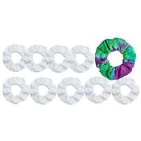 10-delige set witte hoofdbanden gebruikt voor het verven van feestartikelen witte katoenen haar elastische paardenstaartstabilisator voor dameshoofdbanden Lightinthebox