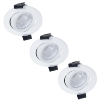 3 PACK - LED's Light PRO downlight inbouwspot Ø 68mm - Spatwaterdicht - Dimbaar - Universeel - Wit 3 PACK - LED's Light PRO downlight inbouwspot Ø 68mm - Spatwaterdicht - Dimbaar - Universeel - Wit