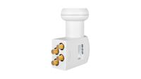 MegaSat HD-Profi Quad LNB Aantal gebruikers: 4 Feed-opname: 40 mm vergulden aansluiting, Weerbestendig Wit - thumbnail