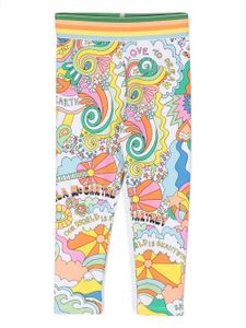 Stella McCartney Kids legging à imprimé graphique - Jaune