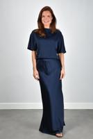 Sea Me Happy rok Ayda Satin Crepe night blue