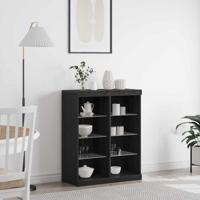 Dressoir Zwart eiken 41 x 37 x 100 cm Bewerkt hout