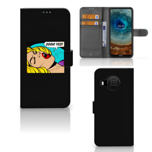 Nokia X10 | Nokia X20 Wallet Case met Pasjes Popart Oh Yes