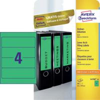 Rugetiket Avery breed 61x192mm zelfklevend groen