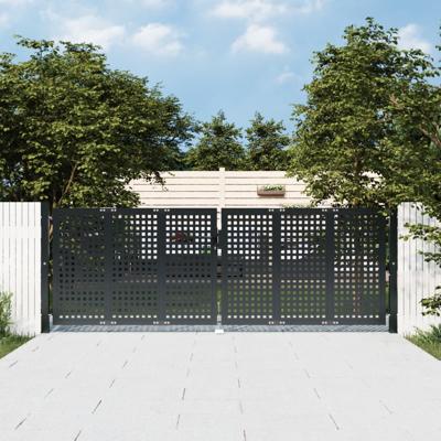 Poort 300x150 cm staal antracietkleurig