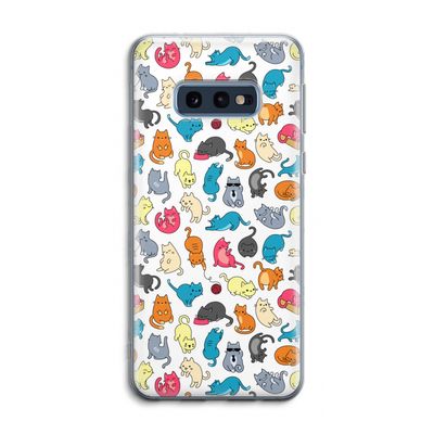 Kleurrijke katten: Samsung Galaxy S10e Transparant Hoesje