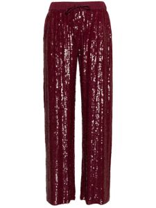 P.A.R.O.S.H. pantalon droit à sequins - Rouge