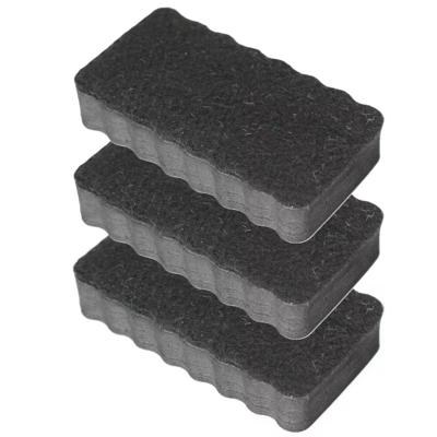 Magnetische memobord whiteboard wisser - 3x - 10 x 5.5 cm - zwart - schoonmaken Magnetische memobord whiteboard wisser - 3x - 10 x 5.5 cm - zwart - schoonmaken