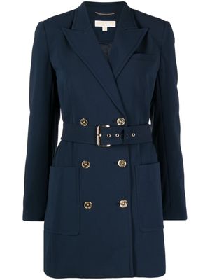Michael Kors robe croisée à revers crantés - Bleu