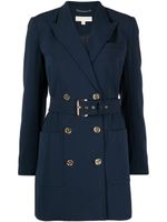 Michael Kors robe croisée à revers crantés - Bleu Michael Kors robe croisée à revers crantés - Bleu