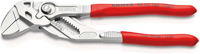 Knipex sleuteltang | 180 mm lengte | tang en schroefsleutel in eén | kunststof bekleed | verchroomd - 86 03 180 sb