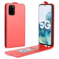 Samsung Galaxy S20 FE Verticale Flip Case met Kaartsleuf - Rood - thumbnail