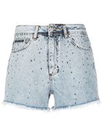 Philipp Plein short à ornements en cristal - Bleu