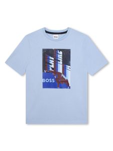 BOSS Kidswear t-shirt en jersey à imprimé graphique - Bleu