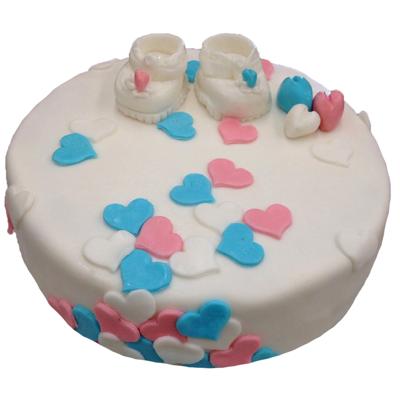 Gender Reveal Taart Schoenen Jongen 14 personen