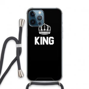 King zwart: iPhone 13 Pro Max Transparant Hoesje met koord