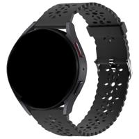 Samsung Galaxy Watch 4 Classic Bright Siliconen Band - Zwart Samsung Galaxy Watch 4 Classic Bright Siliconen Band - Zwart