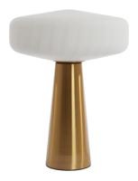 Light & Living Tafellamp 'Pleat' Glas, 53cm, kleur Mat Wit