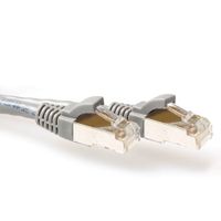 ACT Grijze 0,25 meter SFTP CAT6A patchkabel snagless met RJ45 connectoren - thumbnail