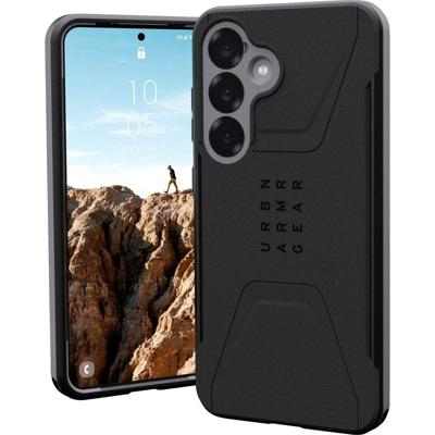 Urban Armor Gear Civilian Backcover Samsung Galaxy S25 Zwart Inductieve lading, Stootbestendig
