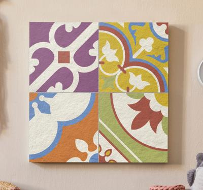 Kleurrijk patroon op canvas vintage