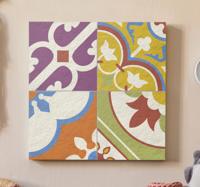 Kleurrijk patroon op canvas vintage