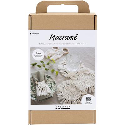 Creativ Company Hobbyset macramé, tafeldecoratie, off white, 1 doos