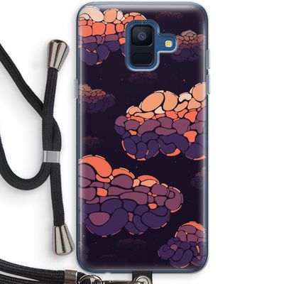 Patroon Wolken: Samsung Galaxy A6 (2018) Transparant Hoesje met koord