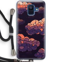 Patroon Wolken: Samsung Galaxy A6 (2018) Transparant Hoesje met koord