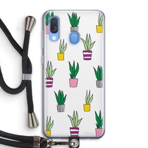 Sanseveria: Samsung Galaxy A40 Transparant Hoesje met koord