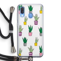 Sanseveria: Samsung Galaxy A40 Transparant Hoesje met koord Sanseveria: Samsung Galaxy A40 Transparant Hoesje met koord