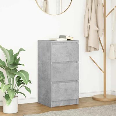 Dressoir 37,5x35x76 cm bewerkt hout betongrijs