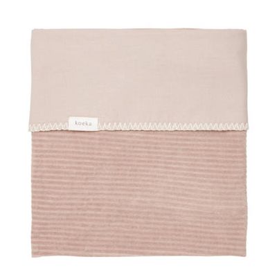 Koeka baby ledikantdeken Vik flanel 100x150 cm grey pink Koeka baby ledikantdeken Vik flanel 100x150 cm grey pink