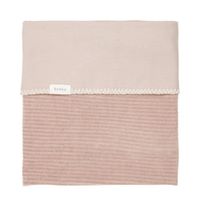 Koeka baby ledikantdeken Vik flanel 100x150 cm grey pink - thumbnail