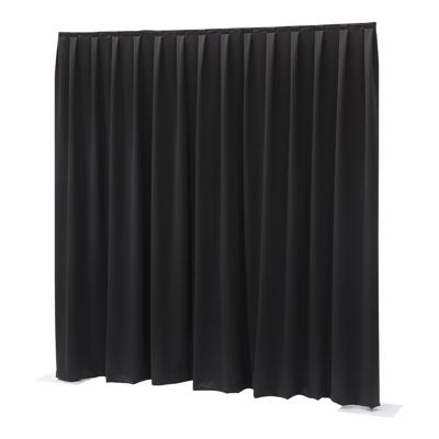 Wentex Pipe and drape doek 330x500cm medium gloss zwart geplooid
