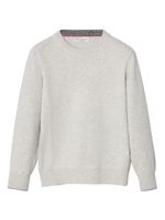 Brunello Cucinelli Kids pull en cachemire à encolure ronde - Gris