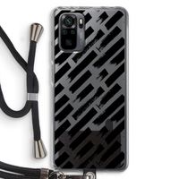 Zwarte vegen: Xiaomi Redmi Note 10 Pro Transparant Hoesje met koord