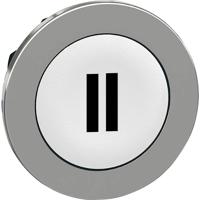 Schneider Electric ZB4FA136 ZB4FA136 Plat, Terugstelbaar (Ø) 30.5 mm II Chroom, Wit 1 stuk(s)