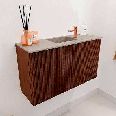 Toiletmeubel Mondiaz Joya Dlux | 70 cm | Meubelkleur Ruby | Faye wastafel Saba Wasbak Midden | 1 kraangat