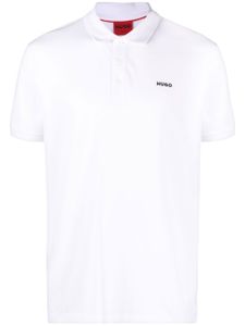 HUGO polo à logo poitrine imprimé - Blanc
