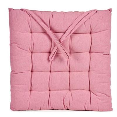 Stoelkussen Decorama - binnen/buiten - roze - 40 x 40 x 5cm - polyester