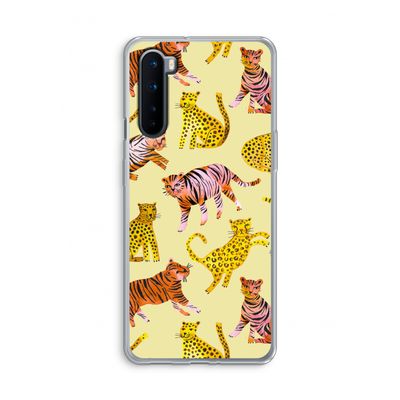 Cute Tigers and Leopards: OnePlus Nord Transparant Hoesje