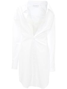 JW Anderson robe-chemise à détails en dentelle - Blanc