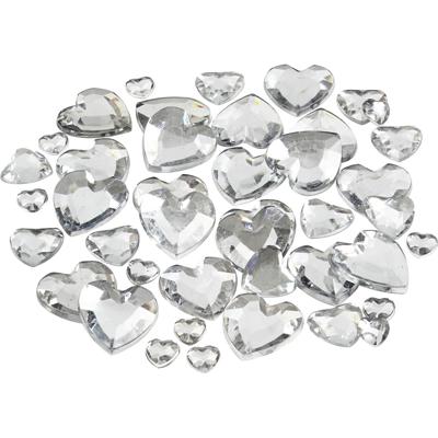 Creativ Company Strasstenen, afm 6+10+14 mm, zilver, 252 stuk/ 1 doos