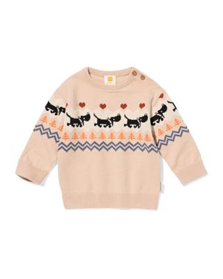 HEMA Takkie newborn trui lichtbruin (lichtbruin)