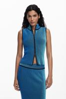 Trui met rits - BLUE - XL