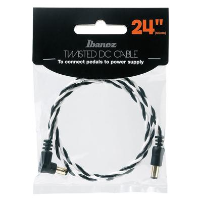 Ibanez DCT24-BWH DC Cord Twisted-Pair Voedingskabel Zwart en Wit 60 cm
